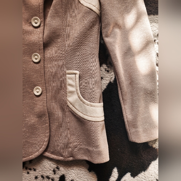 WOMEN'S 80'S/90'S WESTERN BLAZER - TAN/BEIGE - Picture 2 of 4